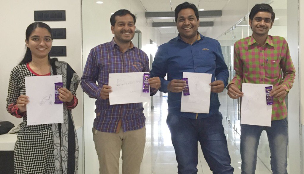 Blindfold Drawing Game Winners_Logistic Infotech Pvt Ltd