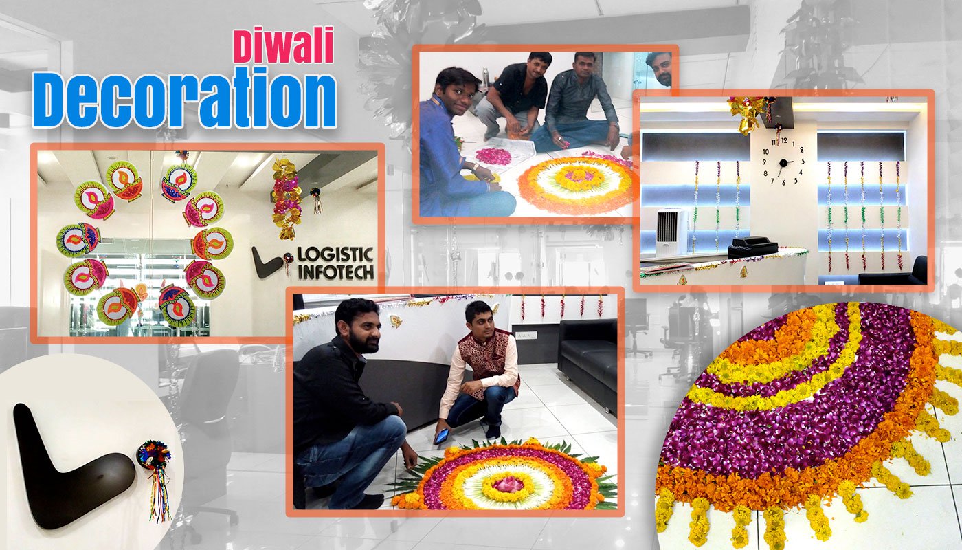 Decoration for Diwali Celebration Event at Logistic Infotech