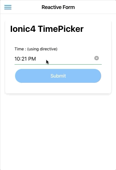 Ionic4-Timepicker-component